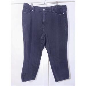 Good American Jeans Plus Size 18 Blk Girlfriend Factory Destress New‎ NWOT $245